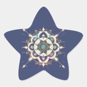 Golden Star Alignment – A Sacred Geometry Universe Star Sticker