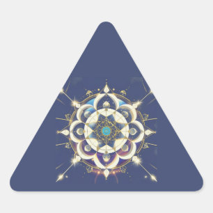 Golden Star Alignment – A Sacred Geometry Universe Triangle Sticker