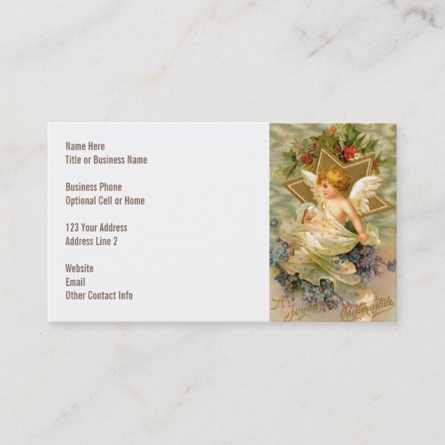 Golden Star Angel Business Card (Front)