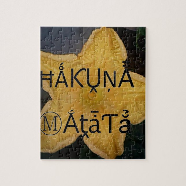 Golden Star Hakuna Matata Art Print Jigsaw Puzzle (Vertical)