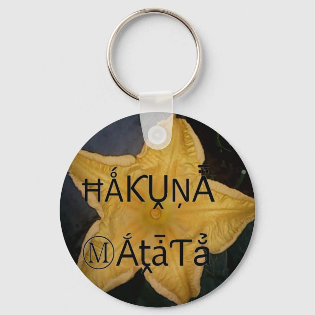 Golden Star Hakuna Matata Art Print Keychain (Front)