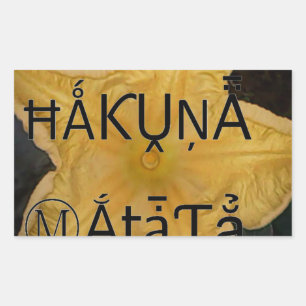 Golden Star Hakuna Matata Art Print Sticker