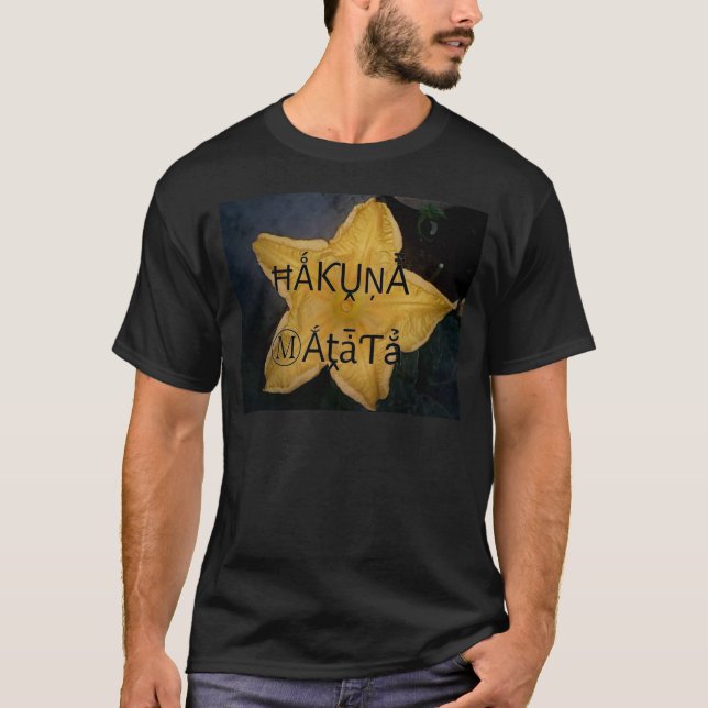 Golden Star Hakuna Matata Art Print T-Shirt (Front)