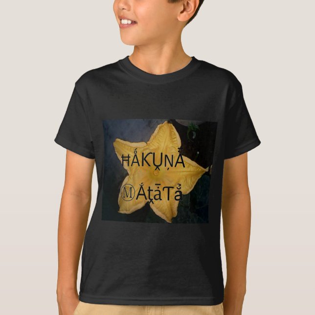 Golden Star Hakuna Matata Art Print T-Shirt (Front)