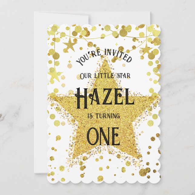 Golden Star Invitation (Front)