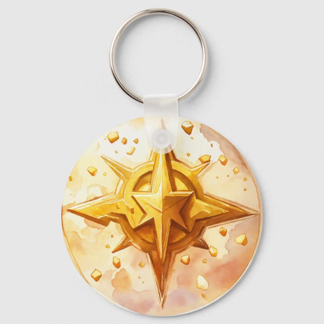 Golden Star  Keychain (Front)