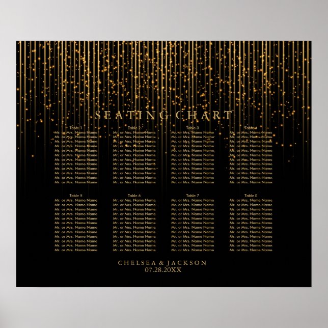 Golden Star Lights et noir - Tableau de sièges (Devant)