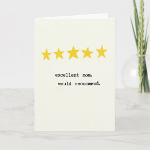 Golden Star Mom Praise Card