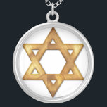 Golden Star of David Necklace Design<br><div class="desc">a unique little Star of David sign... .</div>