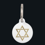 Golden Star of David Pet Tag<br><div class="desc">Golden Star of David

Feel free to add your own words and/or pictures to this item via Zazzle's great customization tools.  This design also available on dozens of other products. Thanks for stopping by! God bless!</div>