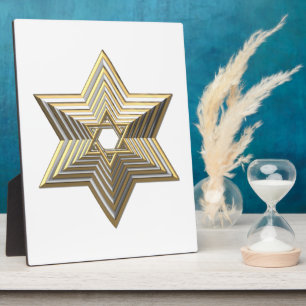 Golden Star of David Plaque