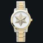 Golden Star of David Watch<br><div class="desc">Golden Star of David

Feel free to add your own words and/or pictures to this item via Zazzle's great customization tools.  This design also available on dozens of other products. Thanks for stopping by! God bless!</div>
