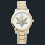 Golden Star of David Watch<br><div class="desc">Golden Star of David
Feel free to add your own words and/or pictures to this item via Zazzle's great customization tools. This design also available on dozens of other products. Thanks for stopping by! God bless!</div>