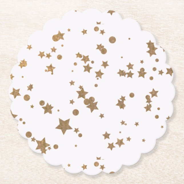 Golden star paper coaster (Front)
