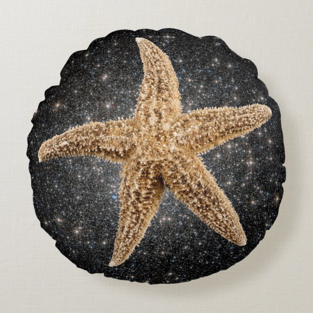  Golden Star   Round Pillow (Front)