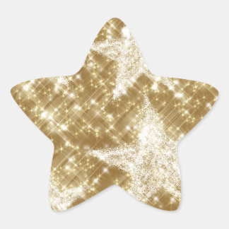 Golden Star Sparkles Christmas Holydays Sticker