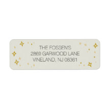 Golden Stars address label