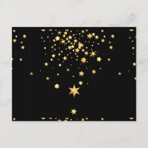 Golden Stars Announcement Postcard