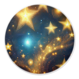 Golden Stars Ceramic Knob