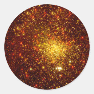 Golden Stars Classic Round Sticker