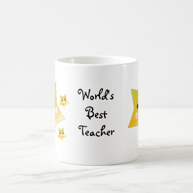 Golden Stars - Meilleur Mug d'enseignant au monde (Centre)