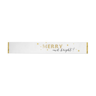 Golden Stars - Merry and Bright Wraparound Labels