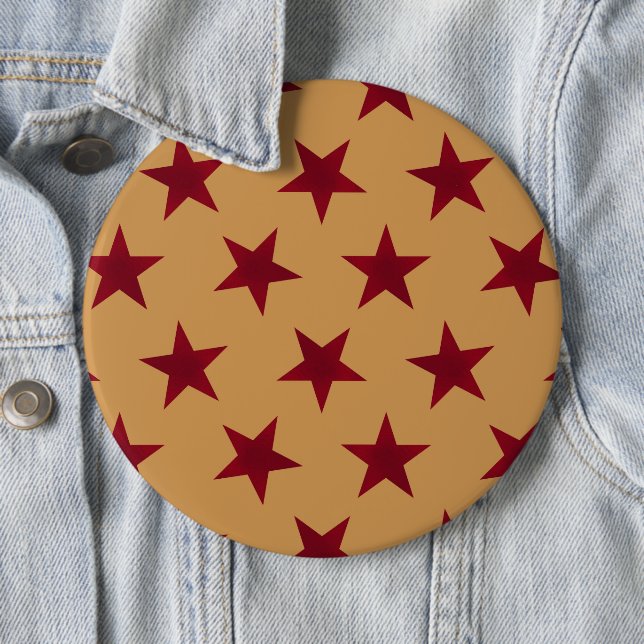 Golden Stars Pattern 13 6 Inch Round Button (In Situ)