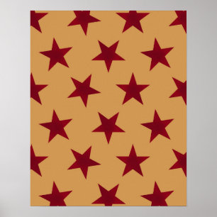 Golden Stars Pattern 13 Poster