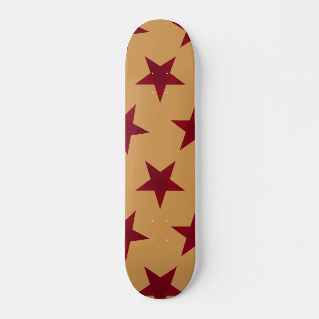Golden Stars Pattern 13 Skateboard (Front)