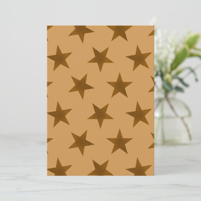 Golden Stars Pattern 14 Card (Standing Front)