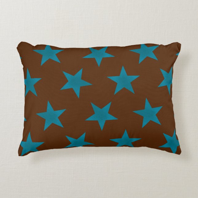 Golden Stars Pattern 16 Accent Pillow (Front)