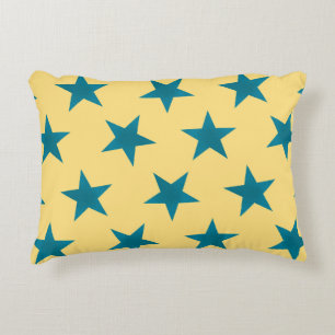 Golden Stars Pattern 18 Accent Pillow