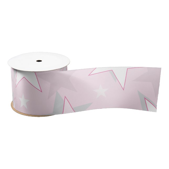 Golden Stars Pattern 1 Satin Ribbon (Spool)