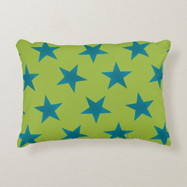 Golden Stars Pattern 20 Accent Pillow (Front)