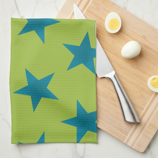 Golden Stars Pattern 20 Kitchen Towel (Quarter Fold)