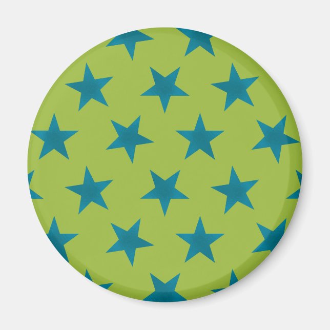 Golden Stars Pattern 20 Magnet (Front)