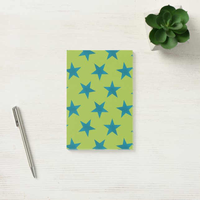 Golden Stars Pattern 20 Post-it Notes (Office)