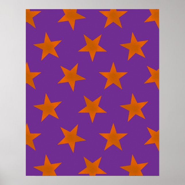 Golden Stars Pattern 3 Poster (Front)