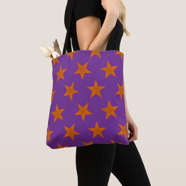 Golden Stars Pattern 3 Tote Bag (Close Up)