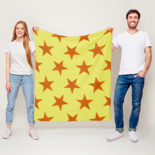 Golden Stars Pattern 4 Fleece Blanket