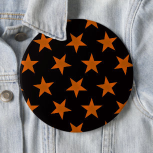 Golden Stars Pattern 5 6 Inch Round Button