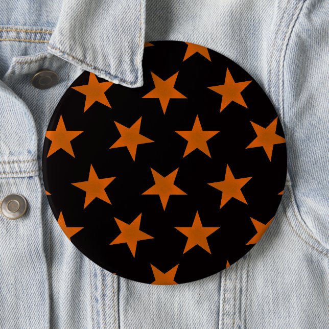 Golden Stars Pattern 5 6 Inch Round Button (In Situ)