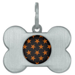 Golden Stars Pattern 5 Pet ID Tag