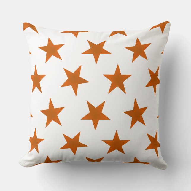 Golden Stars Pattern 6 Throw Pillow (Front)