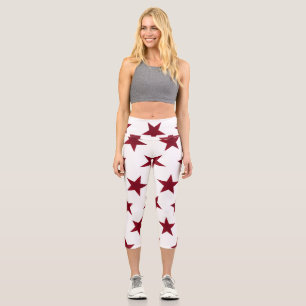 Golden Stars Pattern 7 Capri Leggings