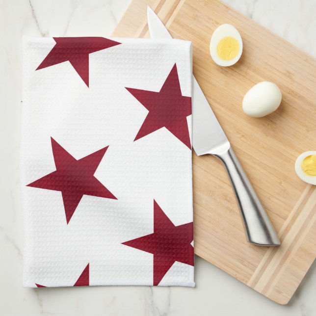 Golden Stars Pattern 7 Kitchen Towel (Quarter Fold)