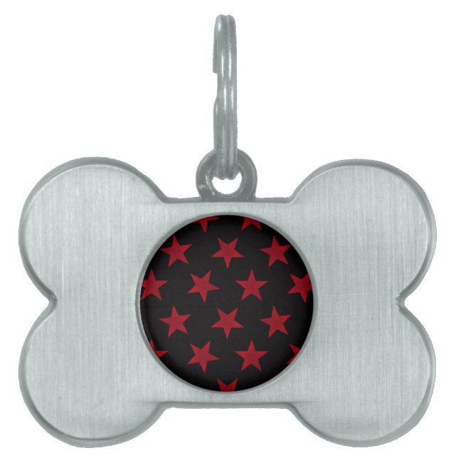 Golden Stars Pattern 8 Pet ID Tag (Front)