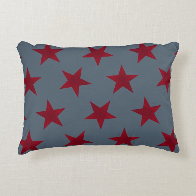 Golden Stars Pattern 9 Accent Pillow (Front)