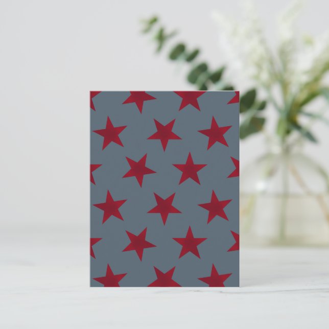 Golden Stars Pattern 9 Postcard (Standing Front)