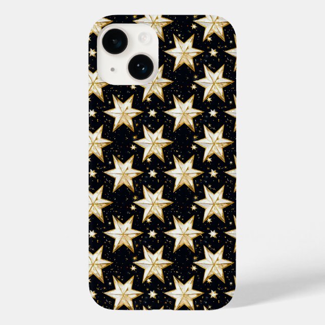Golden stars pattern Case-Mate iPhone case (Back)
